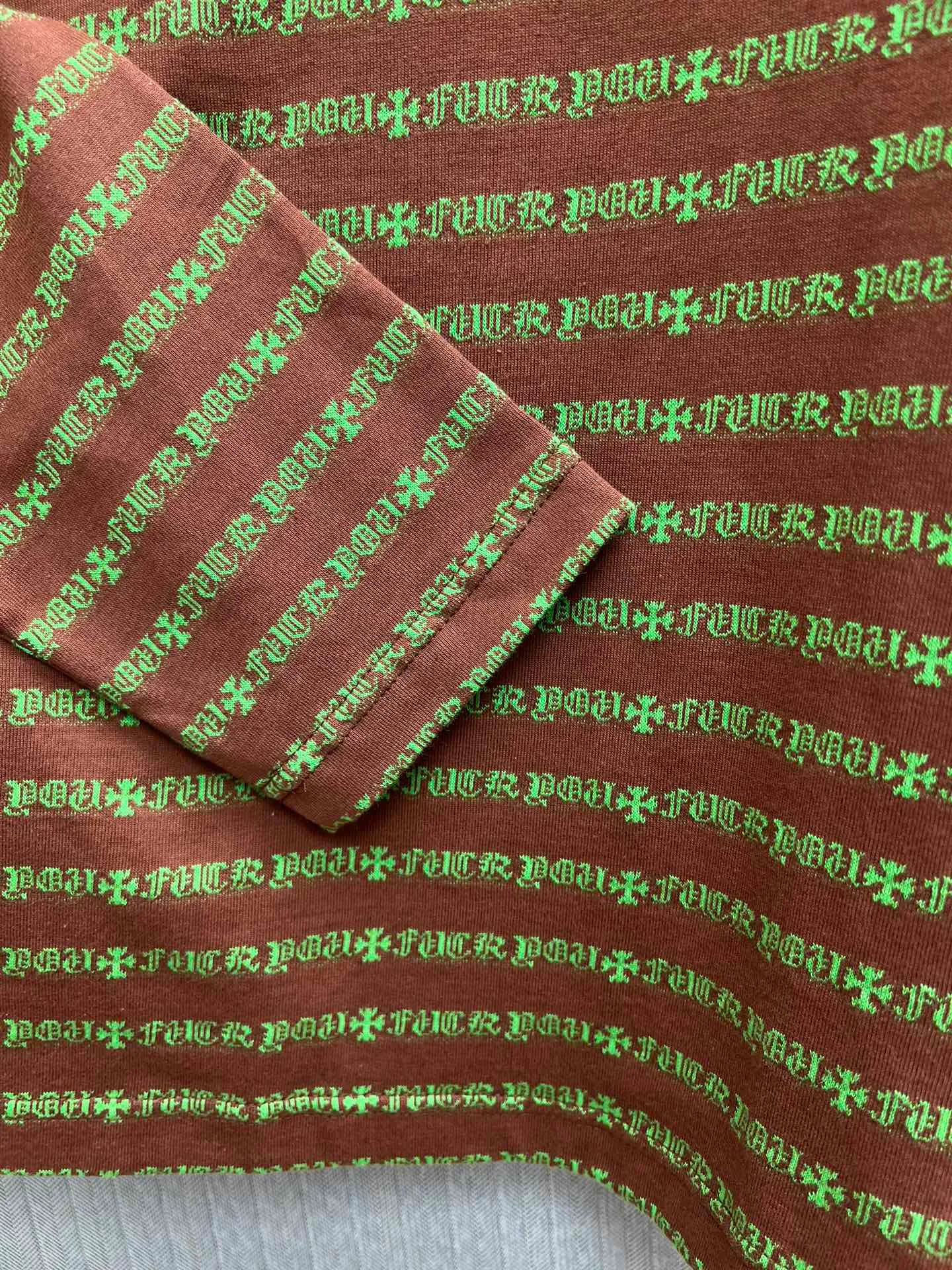 🅿️430 Croix Heart 25 Ss striped POLO long sleeves. Minimum order of 1,000 meters for yarn-dyed fabric. Expensive. The embroidery uses imported Tajima embroidery machine. The collar leather tag is made of imported lambskin. The hardware is made of real antique silver. The cost is extremely expensive. Size: S.M.L